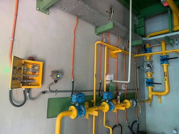 LPG regulators and gas detection panel