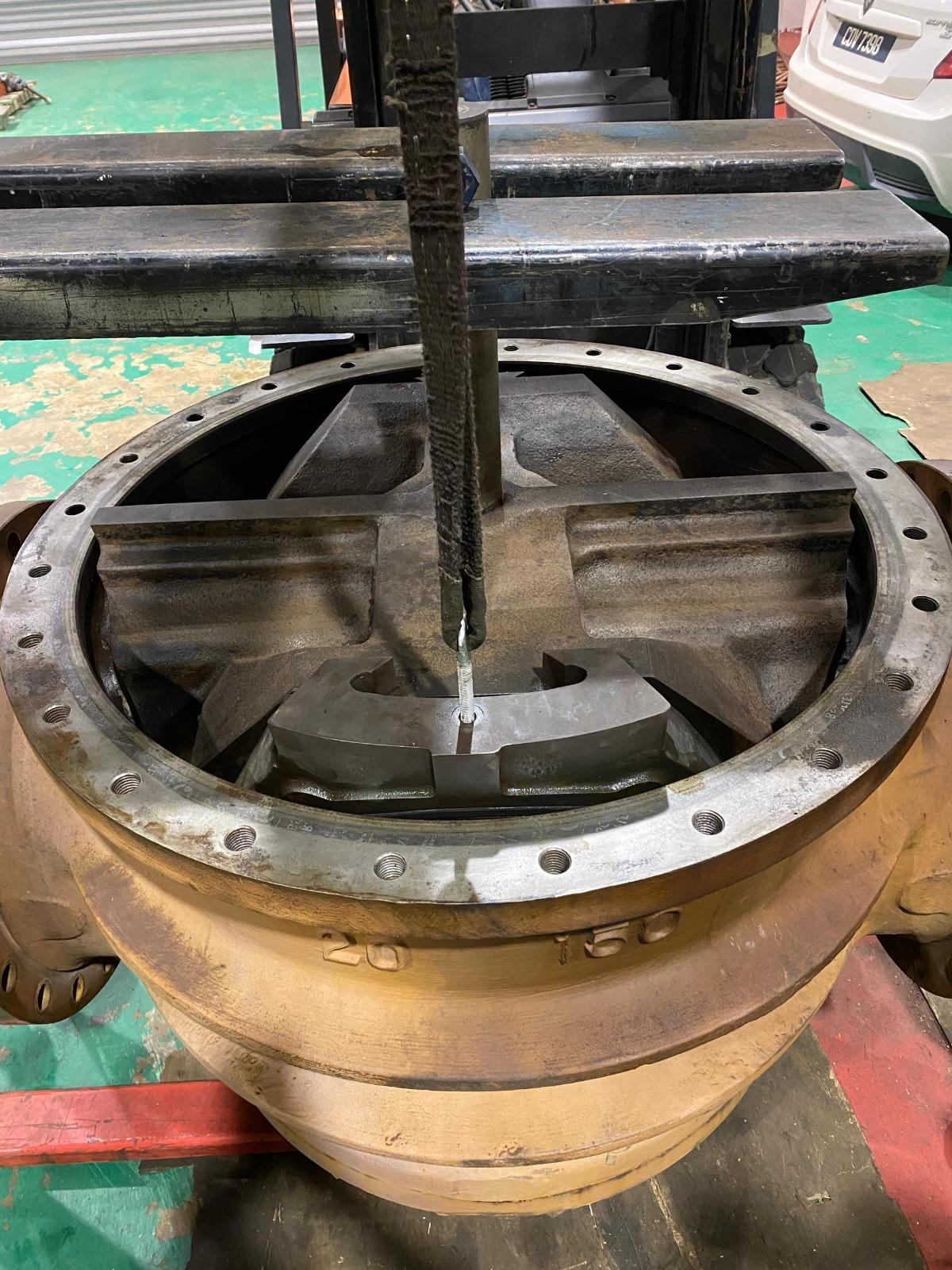Valve internals during refurbishment